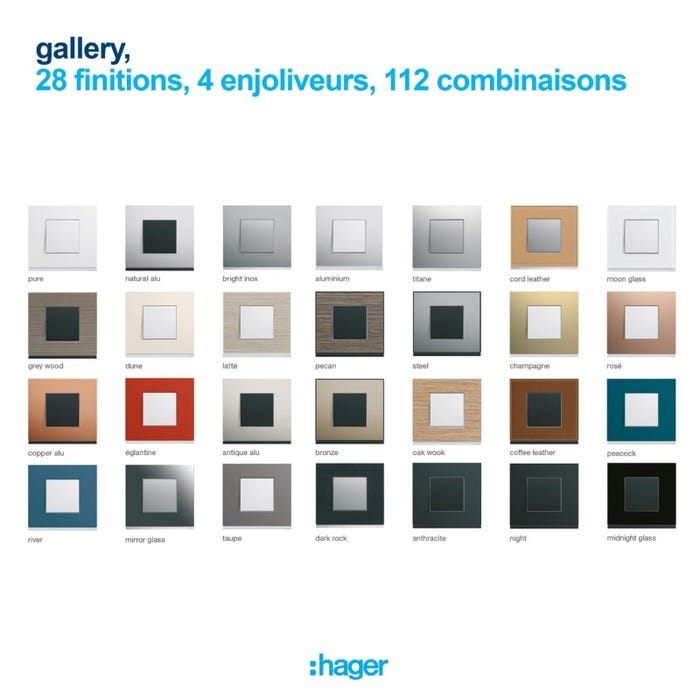 Enjoliveur interrupteur gallery 2 modules pure 3