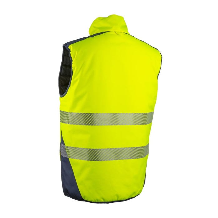Gilet YORU froid réversible jaune HV/marine, Ripstop 100%PES maille - COVERGUARD - Taille 2XL 1