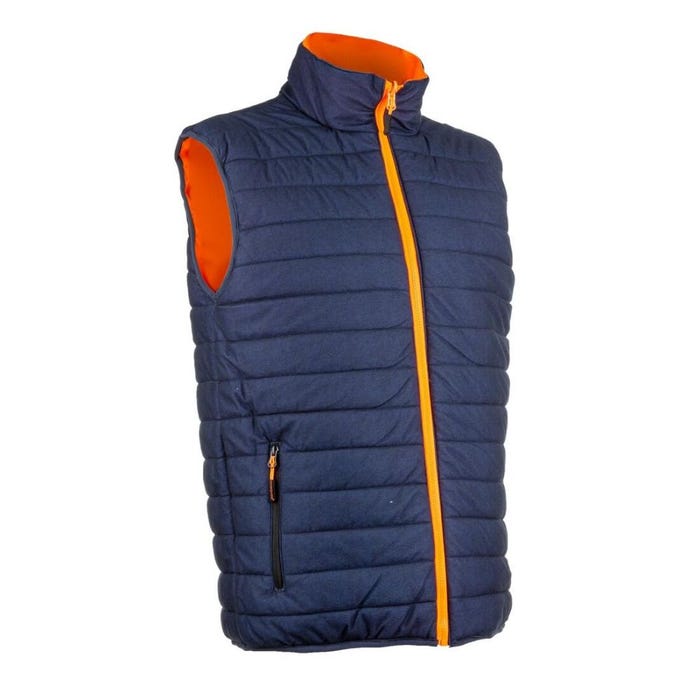 Gilet YORU froid réversible orange HV/marine Ripstop 100%PES maille - COVERGUARD - Taille M 2