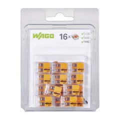 Boîte de 16 bornes de raccordement COMPACT Wago - 2 conducteurs 0