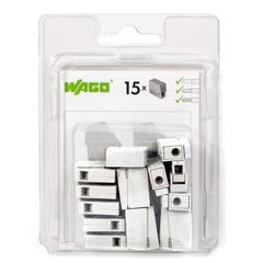 Boîte de 15 bornes pour luminaires Wago - 2,5mm - 2 conducteurs - Blanc 0