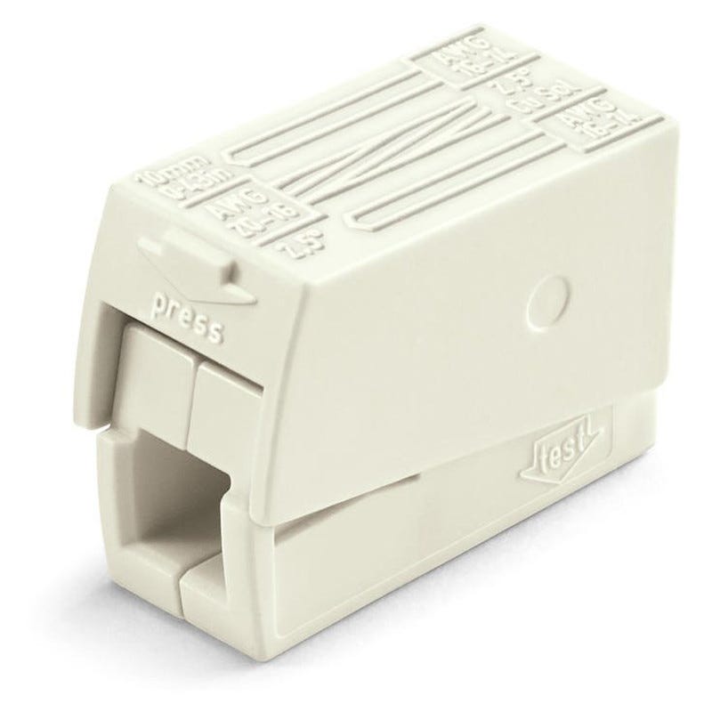 Boîte de 15 bornes pour luminaires Wago - 2,5mm - 2 conducteurs - Blanc 1