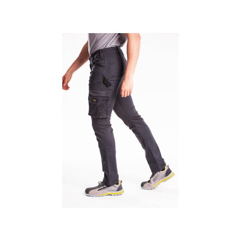 Jeans de travail RICA LEWIS - Homme - Taille 42 - Multi poches - Coupe droite confort - Fibreflex - Twill stretch - Gris - Jobc 3