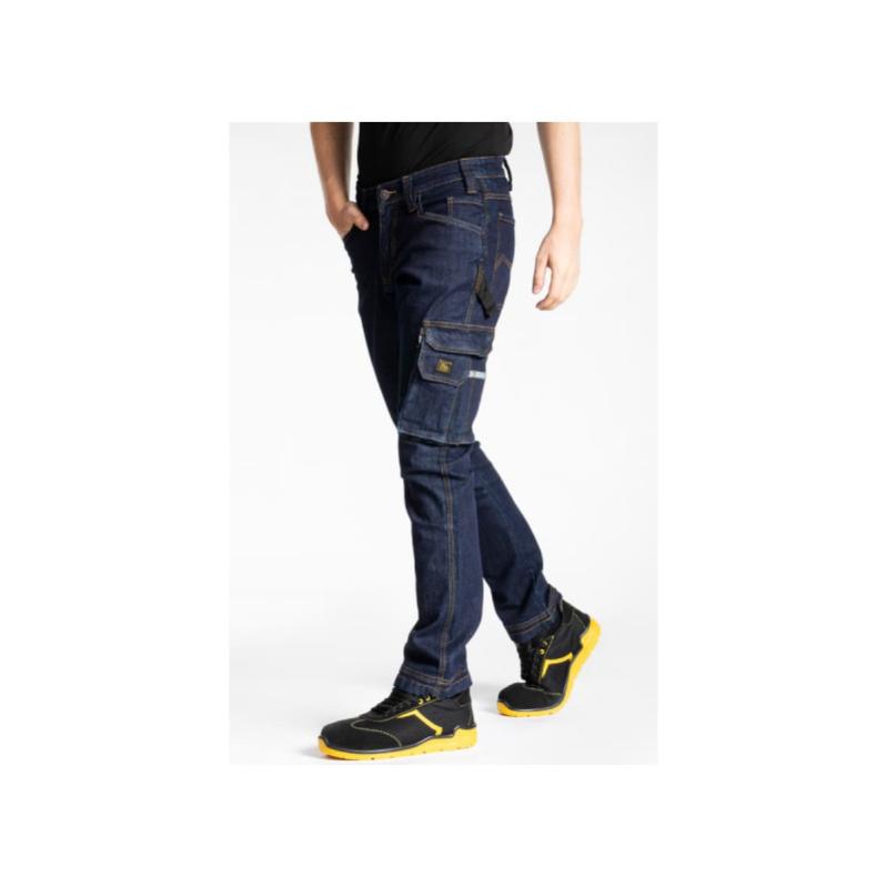 Jeans de travail RICA LEWIS Homme Taille 48 Multi poches Coupe droite confort Fibreflex Stretch brut Joba Bricoman