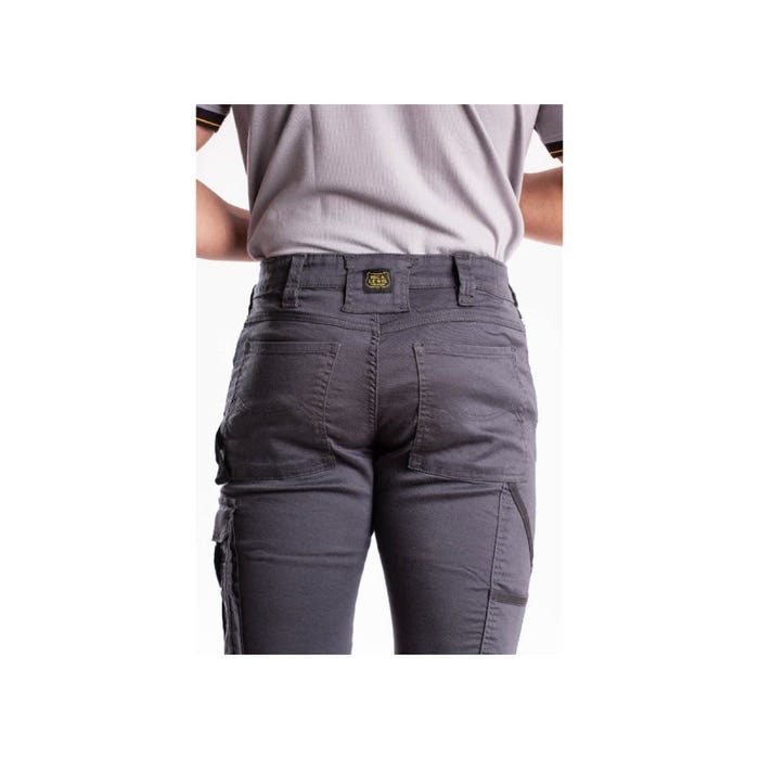 Jeans de travail RICA LEWIS - Homme - Taille 46 - Multi poches - Coupe droite confort - Fibreflex - Twill stretch - Gris - Jobc 4