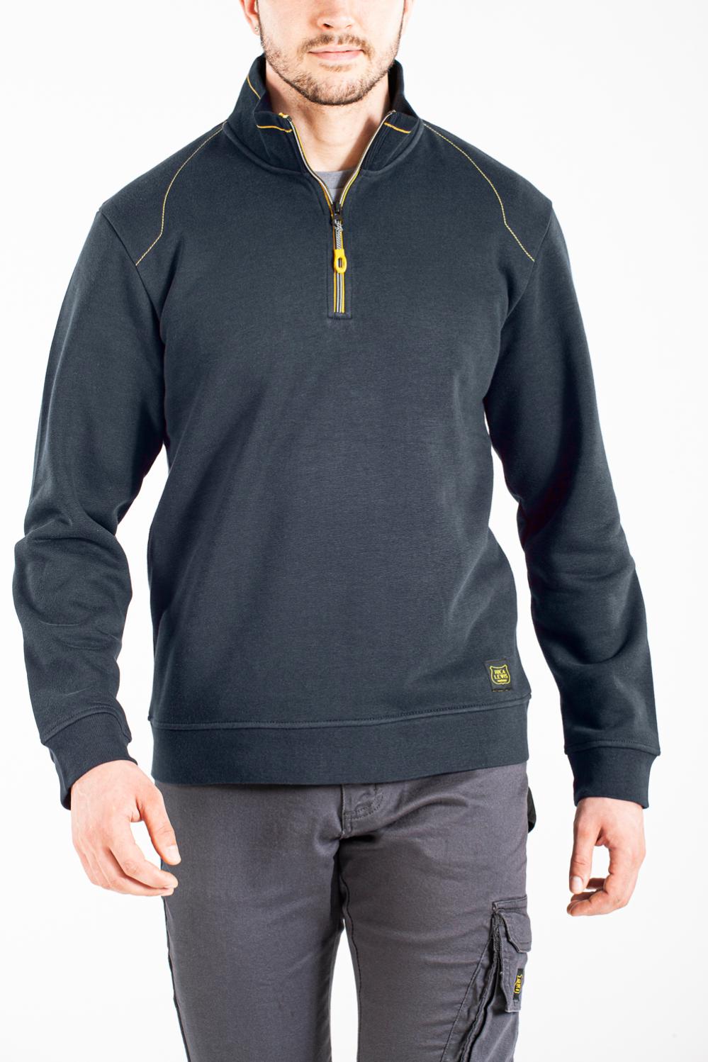 Sweat avec col camionneur HALFZIP gris xl