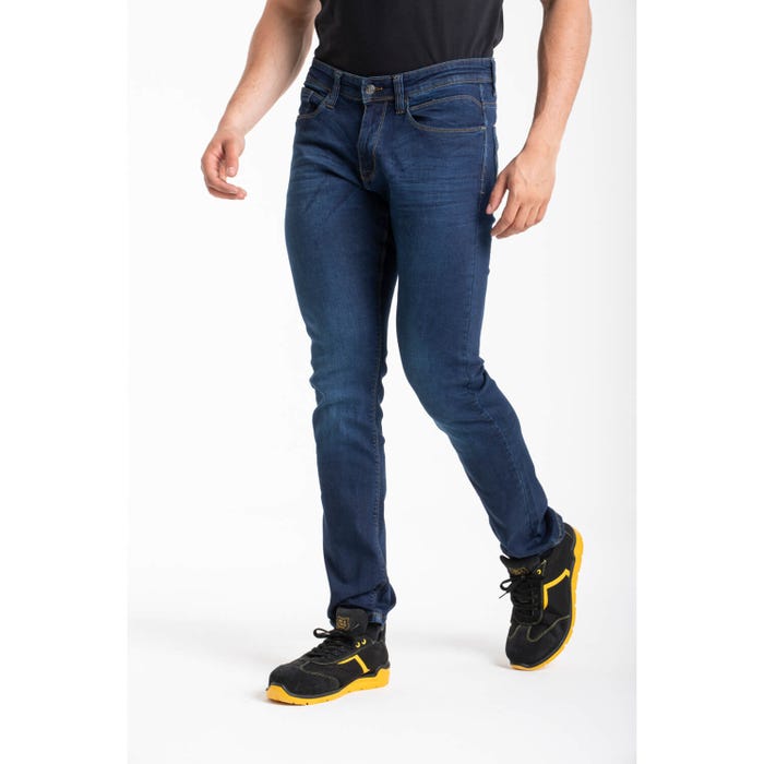 Jeans de travail coupe droite ajustée denim brossé stretch WORK0 'Rica Lewis' 7