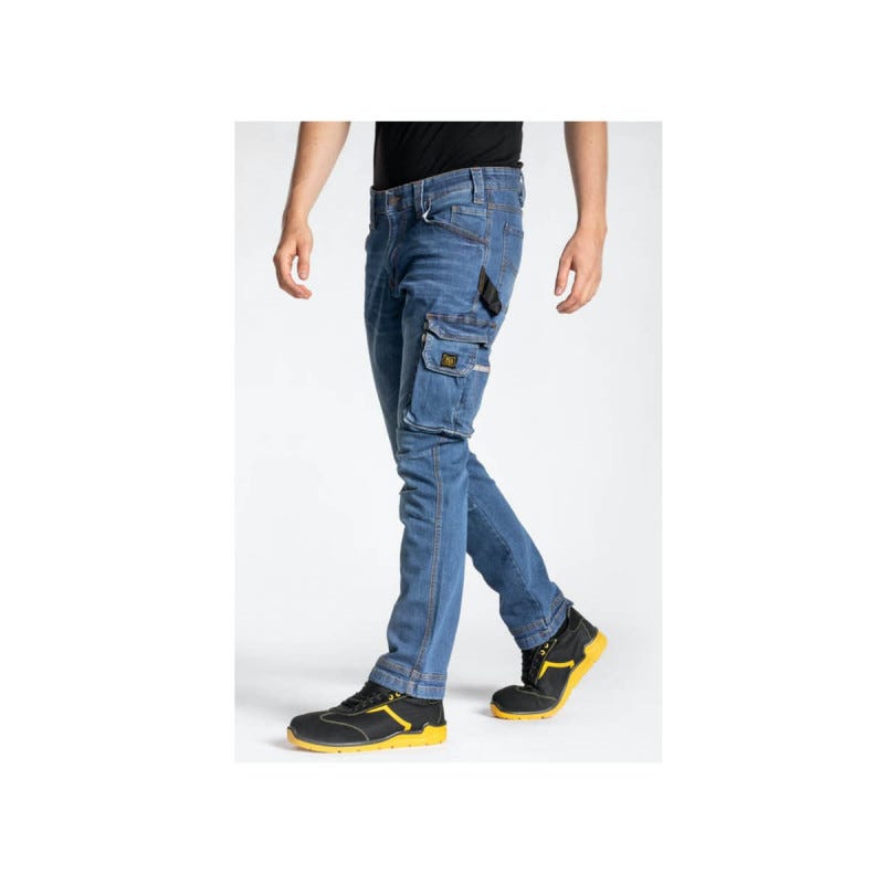 Jeans de travail RICA LEWIS - Homme - Taille 36 - Multi poches - Coupe droite confort - Fibreflex - Stretch stone - Job 1