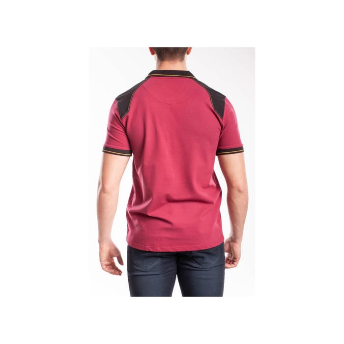 Polo renforcé RICA LEWIS - Homme - Taille S - Stretch - Bordeaux - WORKPOL 3