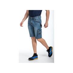 Bermuda RICA LEWIS - Homme - Taille 48 - Multi poches - Fibrelex - Denim stretch - SUNJOBA 1