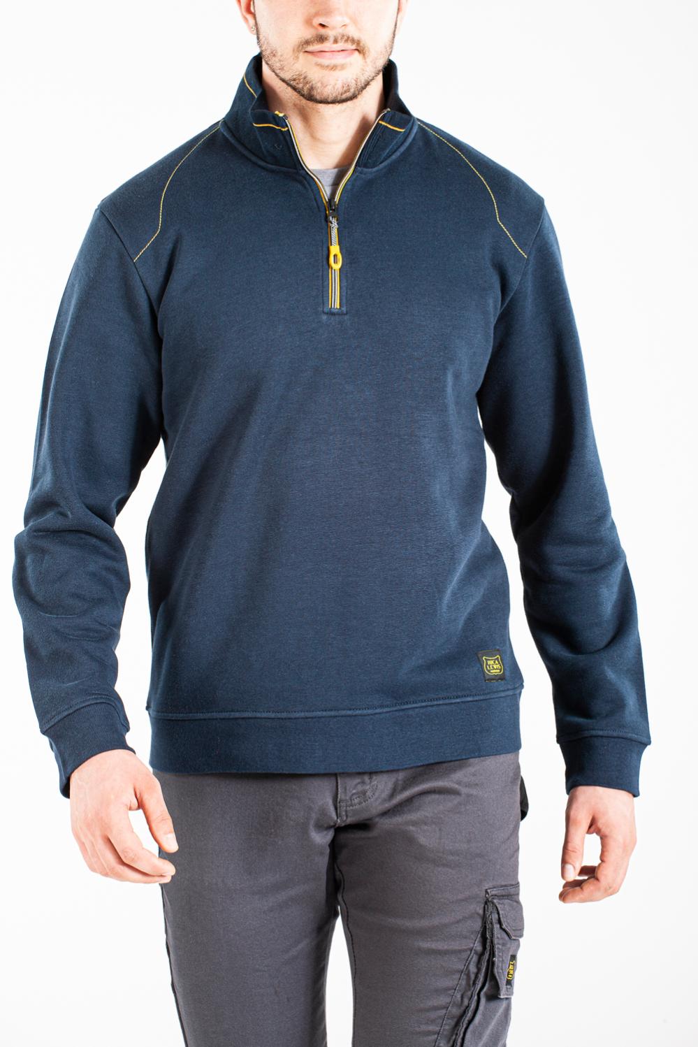 Sweat avec col camionneur HALFZIP marine m