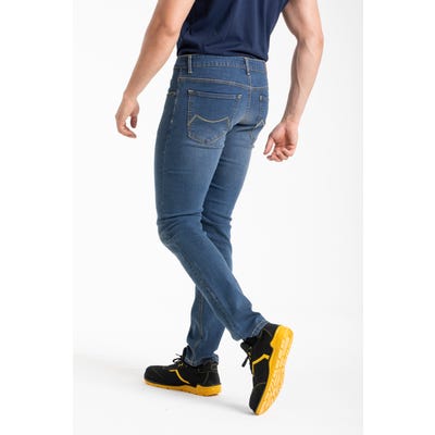 Jeans de travail coupe droite ajustée stone brossé stretch DENIM 54