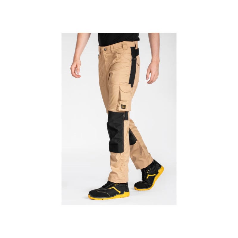 Pantalon de travail normé RICA LEWIS - Homme - Taille 46 - Multi poches - Coupe droite - Beige - MOBILON 3