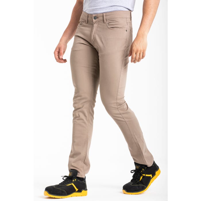 Jeans de travail coupe droite ajustée gabardine stretch WORK10 'Rica Lewis' 1