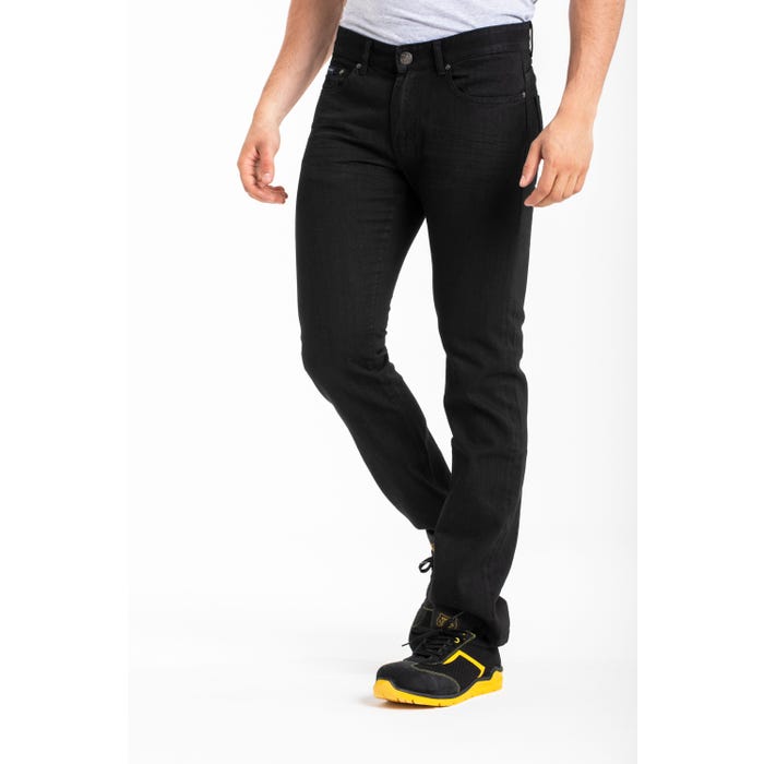 Jeans de travail coton coupe confort noir WORK7 'Rica Lewis' 1