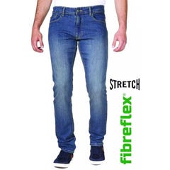 Jeans de travail coupe droite ajustée stone brossé stretch DENIM 52 5