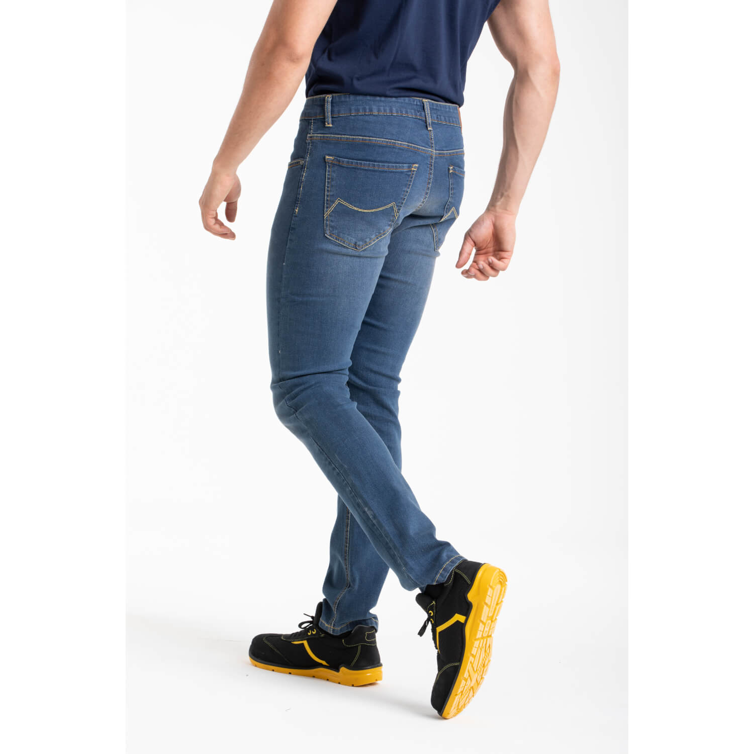 Jeans de travail coupe droite ajustée stone brossé stretch DENIM 52 6