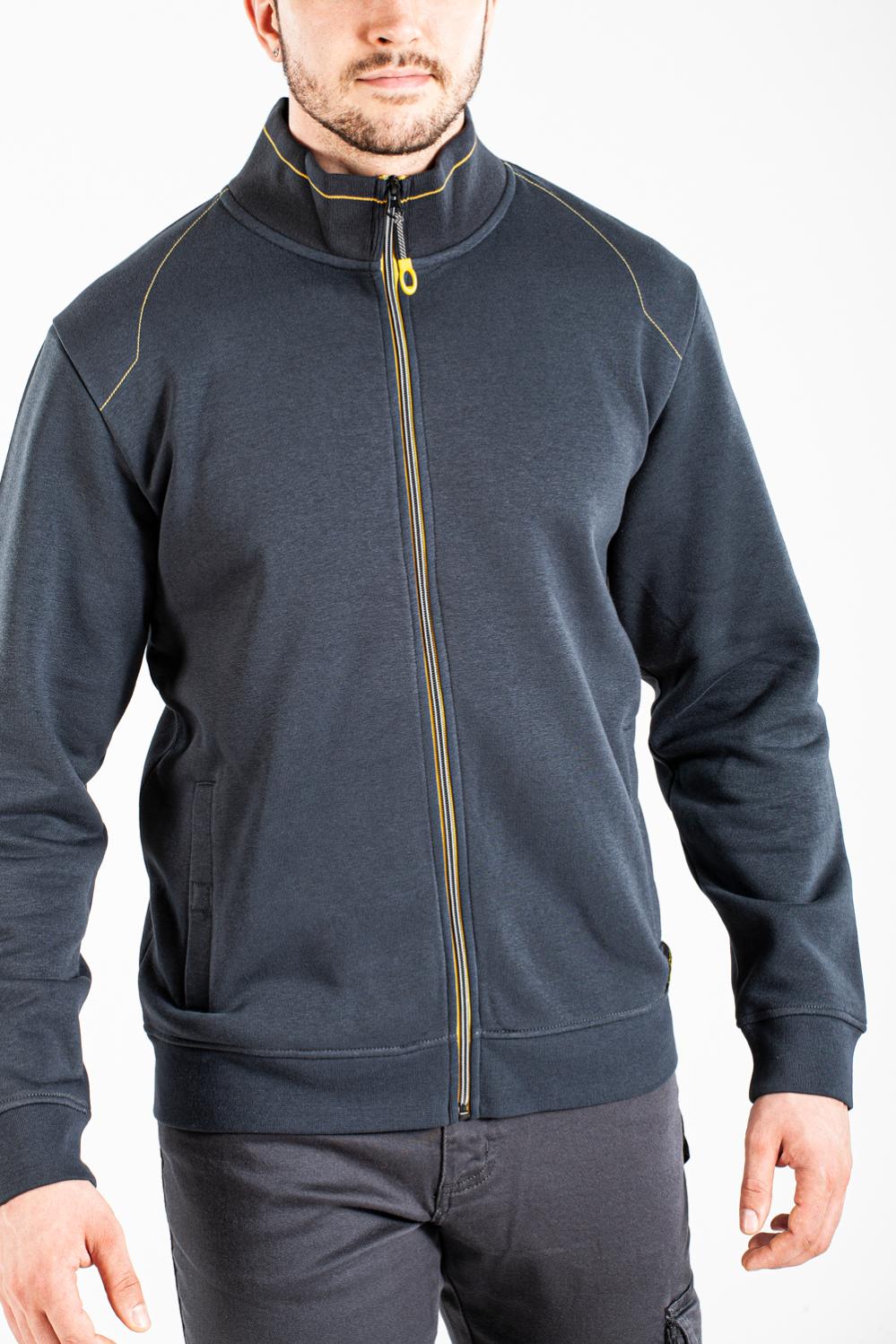 Sweat zippé FULLZIP gris l