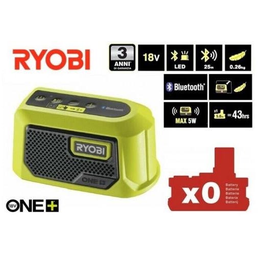 Enceinte bluetooth RYOBI 18V One+ - Sans batterie ni chargeur RBTM18-0 5