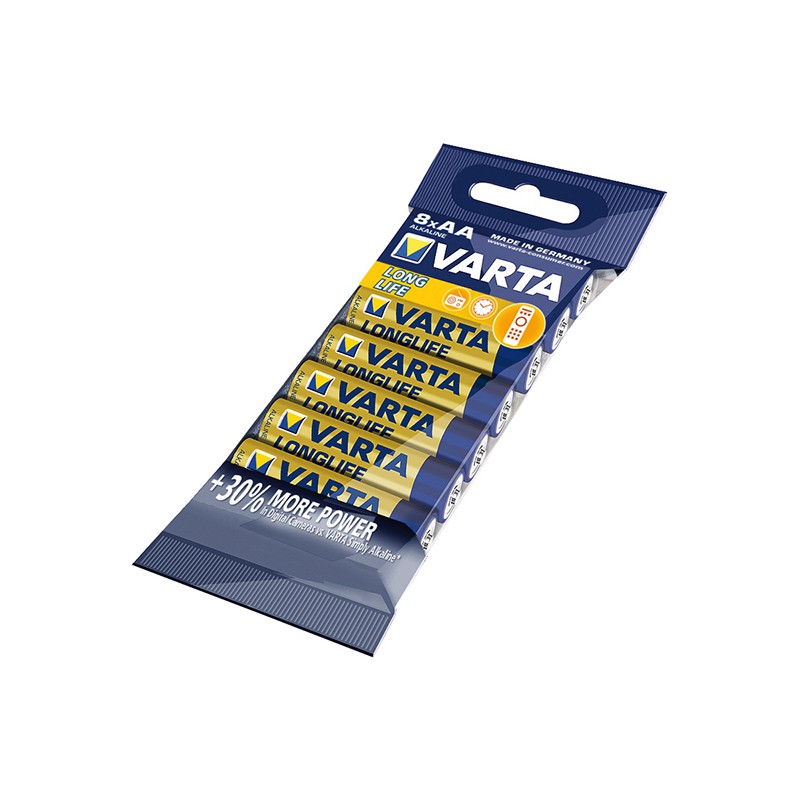 Piles LONGLIFE AA, 8-er VARTA