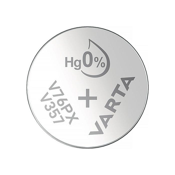 Pile bouton VARTA Electronics argent V13GS/V357,Blister,1,55V 1