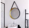 Miroir salle de bain rond type barbier - diamètre 50cm - BARBER GOLD