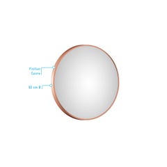 Miroir salle de bain circulaire 60cm de diametre - finition cuivre - RING BRASSY 60 3