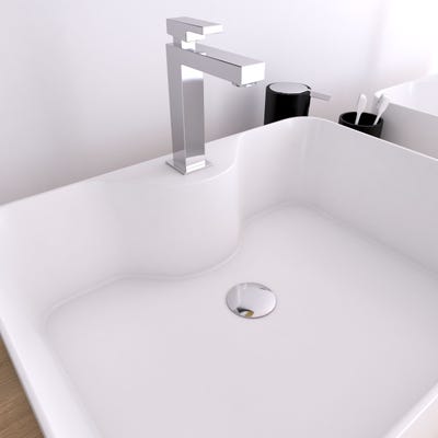Vasque à poser rectangle en céramique - 48x37x13.5cm - RECTANGULAR 5