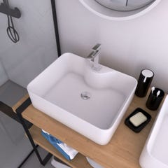 Vasque à poser rectangle en céramique - 48x37x13.5cm - RECTANGULAR 0