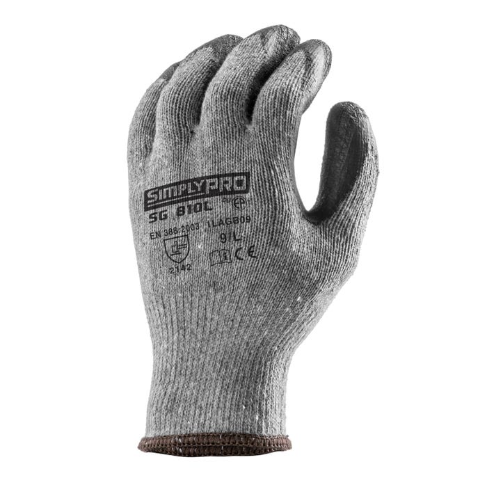Lot de 10 paires de gants SIMPLY PRO SG810L paume latex - COVERGUARD - Taille L-9 2