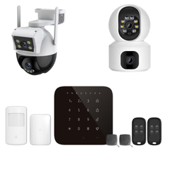 Alarme maison wifi et gsm 4G sans fil connectée Casa Noire avec 2 caméras double objectif - kit 1