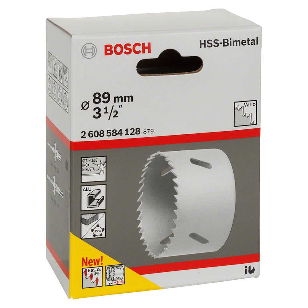 Scie-trépan HSS bimétal à filetage standard diamètre 89 mm 4