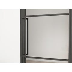 Schulte Porte intérieure loft en verre, Bloc-porte vitré, 900x2015 mm, atelier, verre de sécurité transparent, Verrière, 2 rayures, version gauche 4