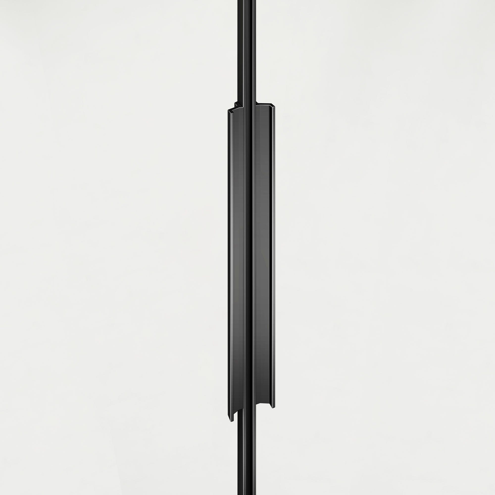 GRAND VERRE Cabine de douche à ouverture intérieure et extérieure 80x90 en verre 6mm transparent profilés en aluminium noir mat 3