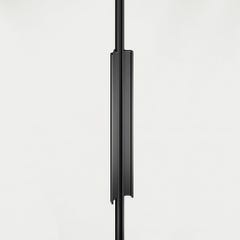 GRAND VERRE Cabine de douche à ouverture intérieure et extérieure 80x90 en verre 6mm transparent profilés en aluminium noir mat 3