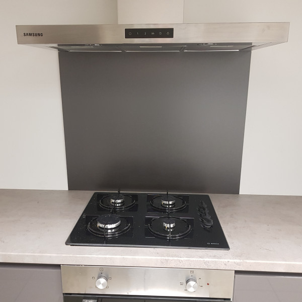 crédence Composite Aspect Anthracite Brossé H40 Cm X L 50 Cm