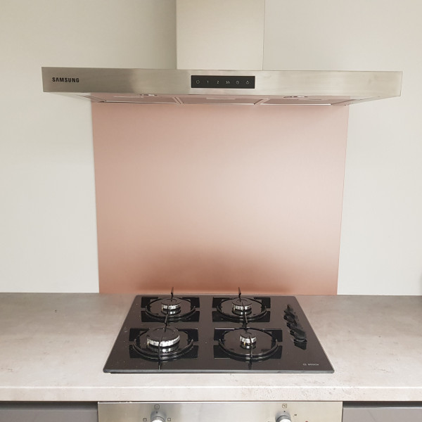 crédence Composite Aspect Rose Brossé H 20 Cm X L 120 Cm