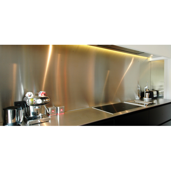 Fond De Hotte / Crédence Inox Brossé H 20 Cm X L 90 Cm De 1mm