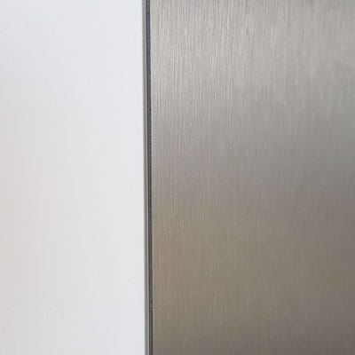  Crédence Composite Aspect Aluminium Brossé H 45 cm x L 140 cm 3