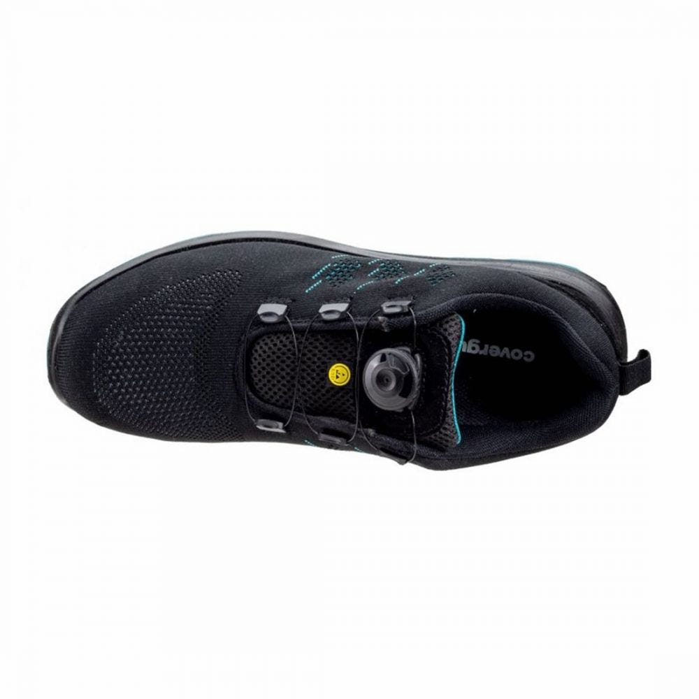 Chaussures de sécurité S1P ONYX Basse Maille Noir Vert ESD Système serrage - COVERGUARD - Taille 39 4