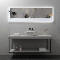 MELLOW Miroir lumineux salle de bain LED 3 couleurs + intensité réglable & fonction anti-buée 60 x 180 cm 6