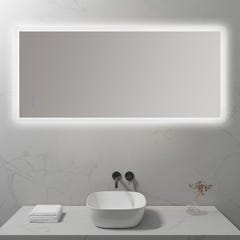 FRAME Miroir lumineux salle de bain LED 3 couleurs + intensité réglable & fonction anti-buée 70 x 140 cm 8