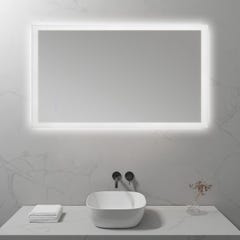 FRAME Miroir lumineux salle de bain LED 3 couleurs + intensité réglable & fonction anti-buée 80 x 120 cm 8