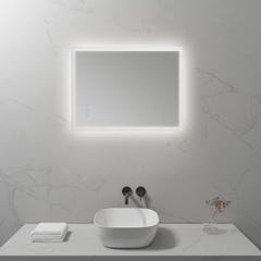 FRAME Miroir lumineux salle de bain LED 3 couleurs + intensité réglable & fonction anti-buée 50 x 70 cm 8