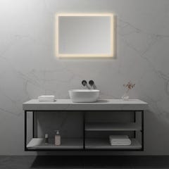 FRAME Miroir lumineux salle de bain LED 3 couleurs + intensité réglable & fonction anti-buée 60 x 80 cm 5