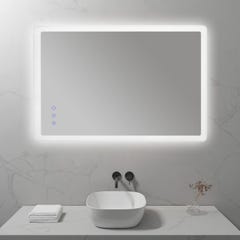 MELLOW Miroir lumineux salle de bain LED 3 couleurs + intensité réglable & fonction anti-buée 70 x 100 cm 7