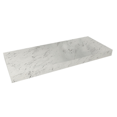 Egger Naturel plan vasque 143,5x8x50 cm, blanc effet marbre (DO14050MCB) 0