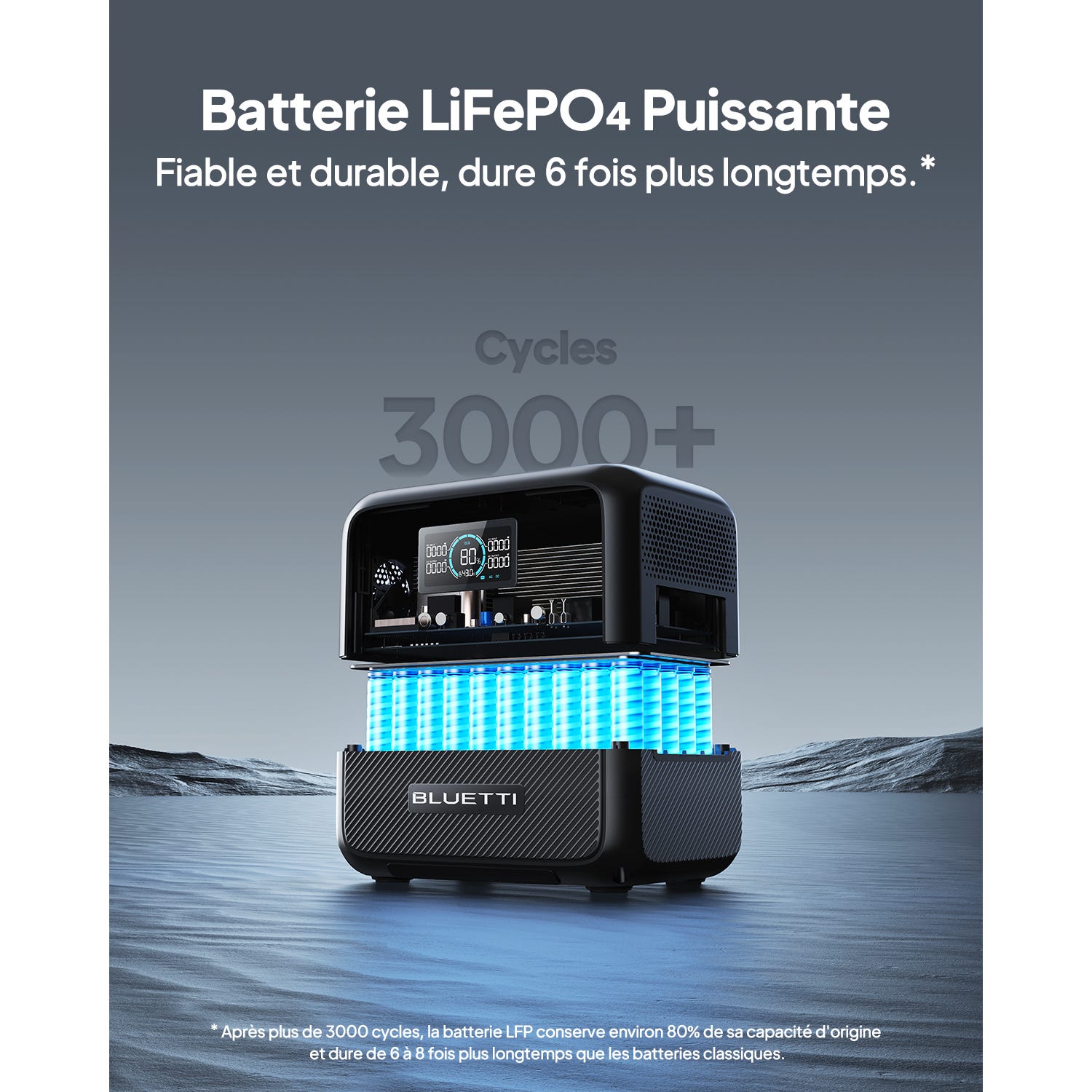 BLUETTI Générateur Électrique Portable AC70, 768Wh 1000W LiFePO4 Batterie de Secours pour Voyage d'hiver 2