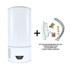 Chauffe Eau thermodynamique Mural Lydos Hybrid Wifi 100 L Ariston Air Ambiant 100 L + kit d'installation complet 0