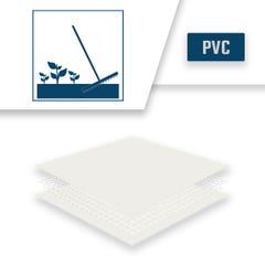 Bâche Jardin 2x8 m Blanc Crème - Qualité 5 ans TECPLAST 506JD - Bâche PVC étanche - Résistance Anti-UV 3